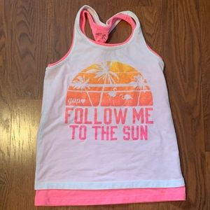 Girls M Gap Doubled Racerback Tank